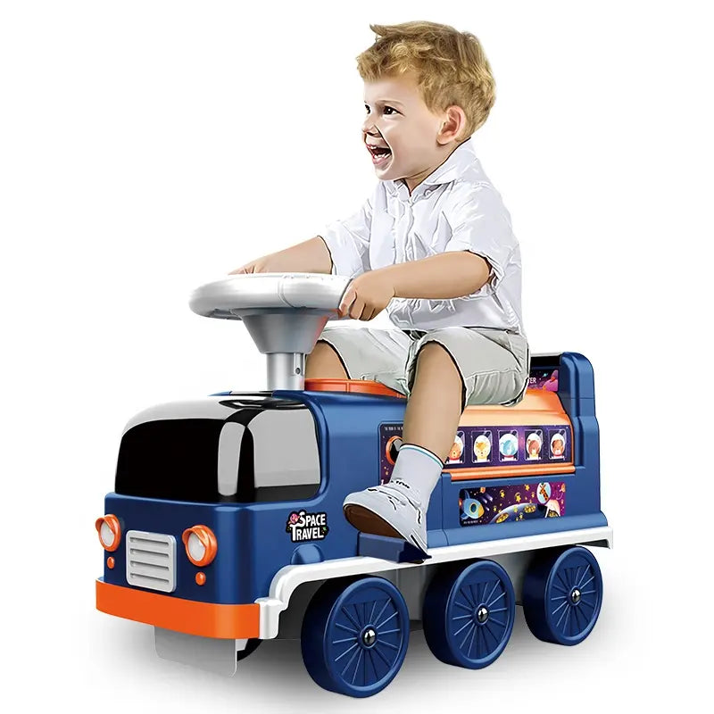 Carro Montable Espacial de Aventura 2 en 1 con Pista Tobogán y Sonidos Interactivos.