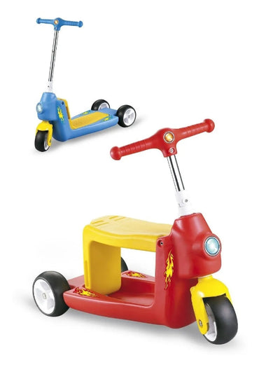 🛴 Monopatín y Montable 2 en 1 de 3 Ruedas Convertible