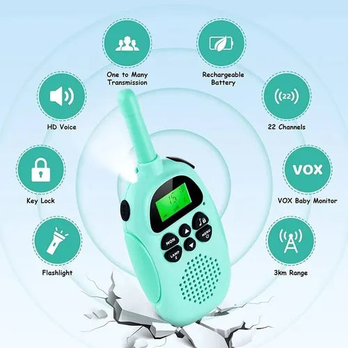 🗣️ Walkie Talkie Niños y Niñas Recargable