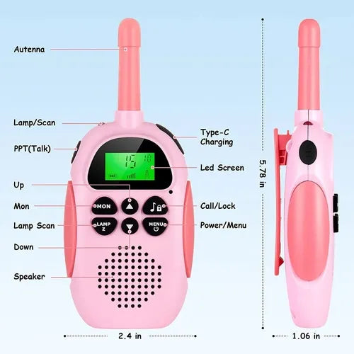 🗣️ Walkie Talkie Niños y Niñas Recargable