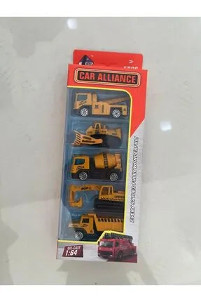 🚧 Set Carros de Construcción Metálicos