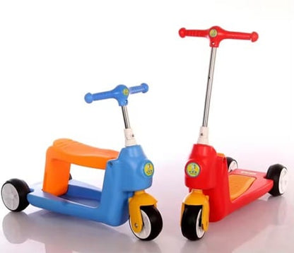 🛴 Monopatín y Montable 2 en 1 de 3 Ruedas Convertible